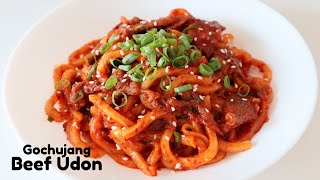 How To Make Spicy Gochujang Beef Udon Noodles  Easy Beef Udon Recipe Ready in 15 minutes [upl. by Heady]