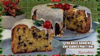 PAN DULCE NAVIDEÑO SIN AMASAR CON SABOR A PANETTONE Y CHOCOLATE FÁCIL Y DELICIOSO [upl. by Ailecara]