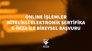 Kamu SM  Online İşlemler Üzerinden eimza ile Bireysel Ödemeli Başvuru Sağlama [upl. by Nauqed743]