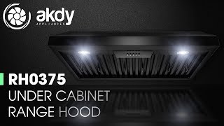 AKDY Under Cabinet Range Hood Model RH0375 Product Showcase [upl. by Nelloc]