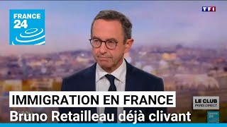 Immigration  Bruno Retailleau déjà clivant au sein de la coalition au pouvoir • FRANCE 24 [upl. by Bluefield]