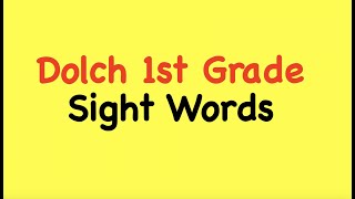 Dolch 1st Grade Sight Words [upl. by Sinnal]