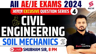 SSC JE 2024 Civil Engineering  Soil Mechanics Civil Engineering  SSC JE 2024 Civil by Shubham Sir [upl. by Abie195]