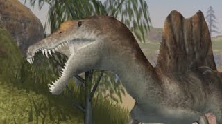 Dinosaur World Mobile Spinosaurus roaring test animation Stick Nodes [upl. by Lorou]