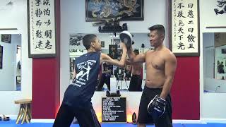 Jab Punch Power Training with Focus Mitts [upl. by Dorrej]