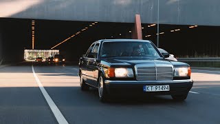 Evening ride  Mercedes Benz S Class w126 [upl. by Obla]