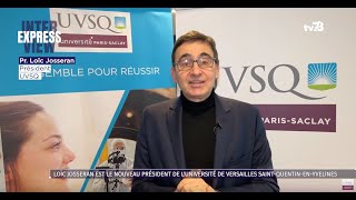 Interview express de TV 78  Loïc Josseran nouveau président de lUVSQ [upl. by Warwick334]