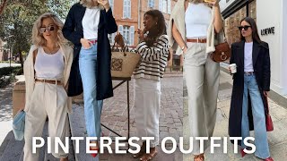 RECREATING SPRING PINTEREST OUTFITS 2024  Casual Outfit Ideas [upl. by Baalman]