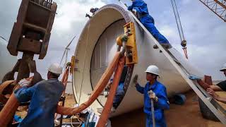 Wind Turbine Farm Installation From Scratch  Timelapse  Mega Structure [upl. by Akinoj]