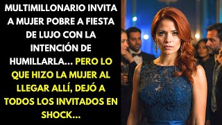 MULTIMILLONARIO INVITA A MUJER POBRE A FIESTA DE LUJO CON LA INTENCIÓN DE HUMILLARLA PERO LO QUE [upl. by Nerad985]