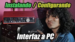 como CONECTAR INTERFAZ a PC  Tips Focusrite 2i4  Windows 10 [upl. by Adallard]