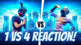 1 VS 4 LIVE REACTION SQUAD  WIZARD GAMING  MALAYALAM FREE FIRE LIVEa [upl. by Rutan542]