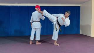 KARATE BASIC MOVEMENT  KATTAS KICK PRACTICE BEGINNERS KARATE [upl. by Fabiolas]