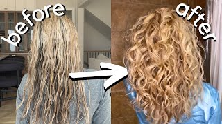 HOW TO DIFFUSE WAVY HAIR more volume amp definition [upl. by Nahgrom]