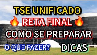 DICAS PARA RETA FINAL DO CONCURSO TSE UNIFICADO [upl. by Carin365]