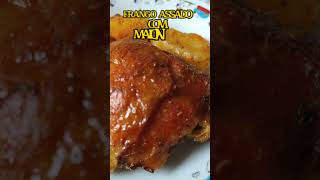 FRANGO ASSADA NO FORNO shorts [upl. by Onibla]