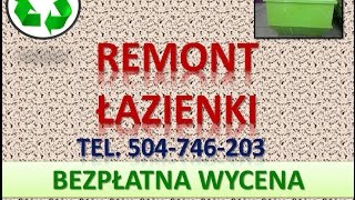 Remont łazienki zbicie kafli skucie kafelek cennik tel 504746203 Wrocław firma [upl. by Nyret]