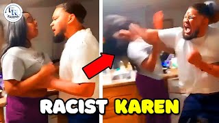 Karen ATTACK Man Then Gets BRUTAL SPARTA KICK😲  And Getting Instant Karma [upl. by Irrek]