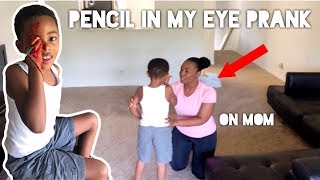 PENCIL STUCK IN MY EYE PRANK [upl. by Htennek]