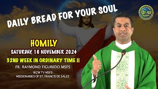 HOMILY  16 NOVEMBER 2024  32ND WEEK IN ORDINARY TIME II by Fr Raymond MSFS homily sermons [upl. by Arvell]