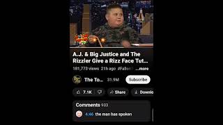 Rizzler on the tonight show funny moment 😂😂 rizzler bigjustice jimmyfallonshow shorts [upl. by Kirven]