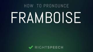 🔴 Framboise  How to pronounce Framboise [upl. by Weinshienk]