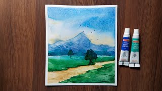 Drawing with watercolor  tutorial shorts [upl. by Absalom]