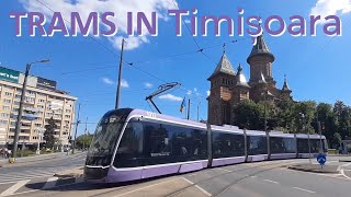 Tramwaje w Timișoarze RumuniaTrams in Timisoara Romania [upl. by Niemad]