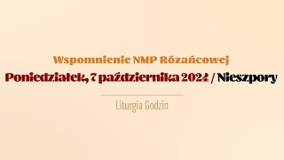 Nieszpory  7 października 2024  NMP Bolesnej [upl. by Aleedis229]