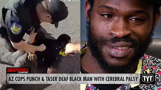 Cops BRUTALIZE Deaf Black Man With Cerebral Palsy After White Suspect Points The Finger [upl. by Yelnek845]