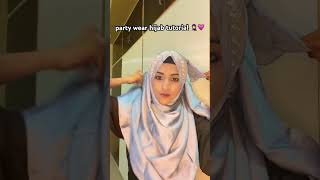 Party wear Hijab Tutorial 🧕🤩💗hijabtutorial shorts hijabfashion youtube [upl. by Lulu]