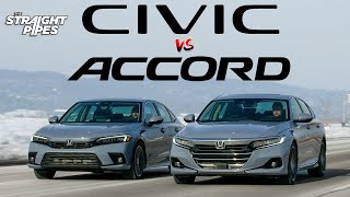 2022 Honda Civic vs Honda Accord  Worth the 10k Difference [upl. by Hahnert]