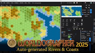 Worldographer 2025 Auto generated Rivers and Coasts [upl. by Lorac]