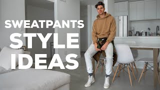 How to LOOK GOOD in Sweatpants  5 Outfits  Parker York Smith [upl. by Aleahc]