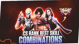 NEW SEASON BEST CHARACTER SKILL COMBINATIONS FOR CS RANK  CS RANK BEST COMBINATION [upl. by Leirud]