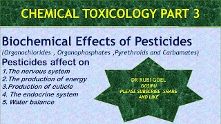 chemical toxicology part 3  Biochemical effect of pesticides [upl. by Asserrac76]