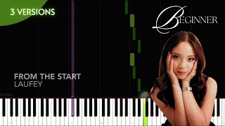 From the Start by Laufey  Piano Tutorial amp Sheet Music  BEGINNER 3 versions [upl. by Auqenat]