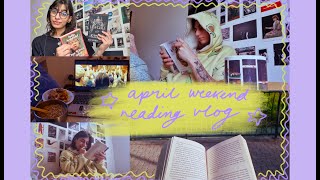 ☕cozy weekend reading vlog 🌟🌷 trying to finish my april tbr📔 [upl. by Ardnahsal]