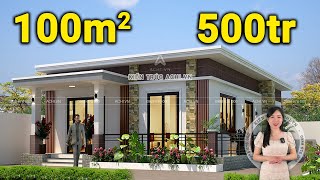 Nhà 1 tầng cấp 4 mái bằng hiện đại đơn giản đẹp chỉ từ 300 triệu  NHÀ ĐẸP ACHI [upl. by Eibob]