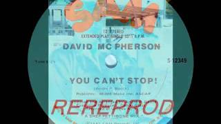 david MC PHERSON 1982 you cant stopwmv [upl. by Kyd]