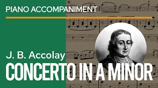 J B Accolay  Violin Concerto no 1 in A minor Piano Accompaniment slower  sheet music play along [upl. by Gayel]