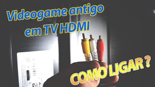 Como ligar um DVD ou videogame antigo em uma TV nova AV para HDMI dicas [upl. by Acirahs]