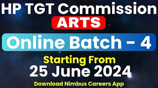 HP TGT Commission ARTS 2024  Online Batch  4  Starting from 25th June 2024 hptgt hptgtarts [upl. by Schaper]