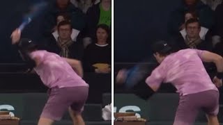 Jack Draper smashes racket in angry Paris Masters outburst and gets umpire telling off [upl. by Jennie72]