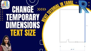 how to change temporary dimensions text size in Revit tamil [upl. by Xirdnek765]