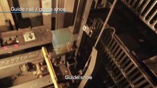 Rope Elevator with machine room guide rail or guide shoe [upl. by Llekim]