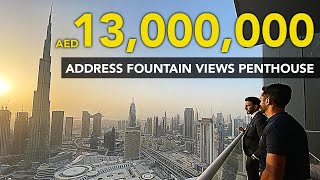 BEST VIEW OF DOWNTOWN DUBAI FROM THIS SKY COLLECTION PENTHOUSE  Address Fountain Views 3  Vlog 32 [upl. by Skylar]