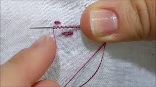 Punto Vapore  Tutorial ricamo a mano Bullion Stitch  Hand Embroidery Tutorial [upl. by Adav852]