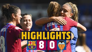 GOALS AND MORE GOALS 💥  HIGHLIGHTS  BARÇA 8  0 VALENCIA [upl. by Nirb]