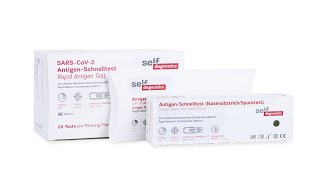 Selfdiagnostics Deutschland GmbH SARSCoV2 Rapid Antigen Test Nasal Saliva Instructional Video [upl. by Jadd]